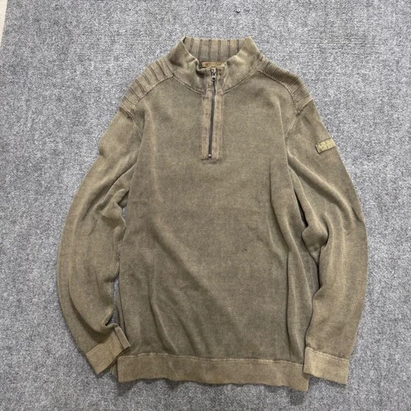 VTG Extreme Gear Military 1/4 Zip Men's XL Brown Surplus LTD - Picture 1 of 5